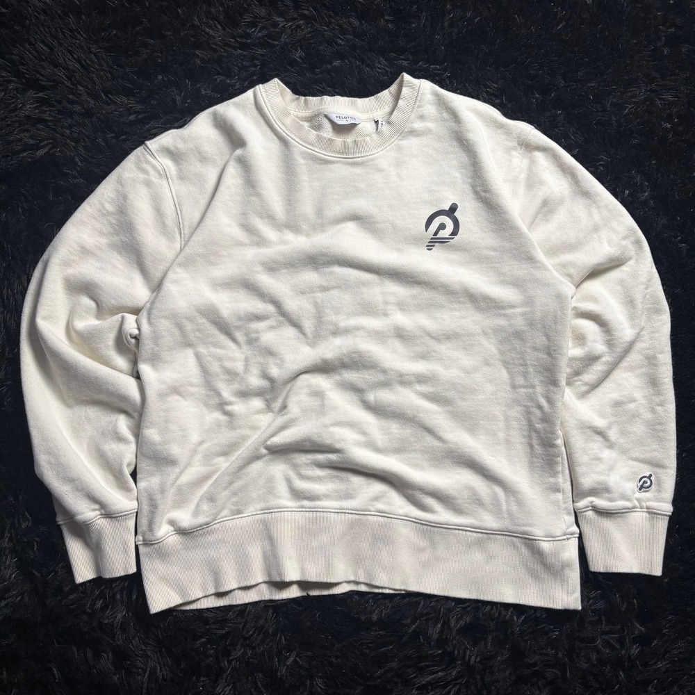 Peloton Men's Cream Pullover Crewneck Sweatshirt - L